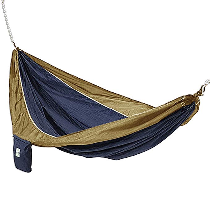 Hammaka Parachute Silk Lightweight Portable Double Hammock In Blue / Green