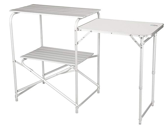 Alpine Mountain Gear Roll Top Kitchen Table, Grey