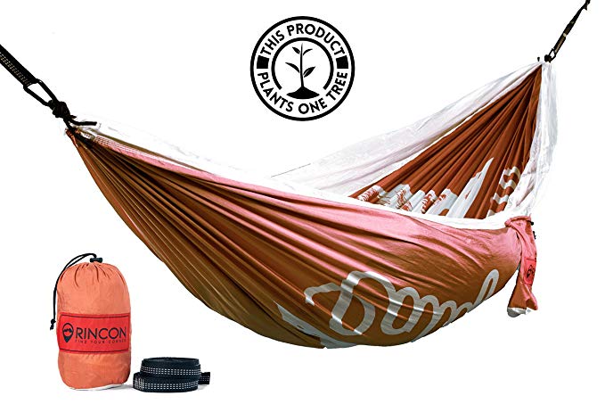 Buy a Hammock, Plant a Tree! Rincon All-in-One Double Hammocks. We Give You Straps - 'Knot' Rope - and a Lifetime Guaranty. Cause We've Got Your Back.And Your Butt.