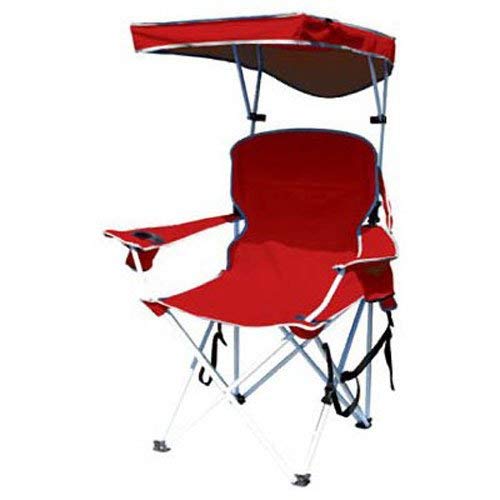 Bravo Sports 149578 Four Seasons Courtyard Shade Chair with Canopy and Carry Case, Red Polyester