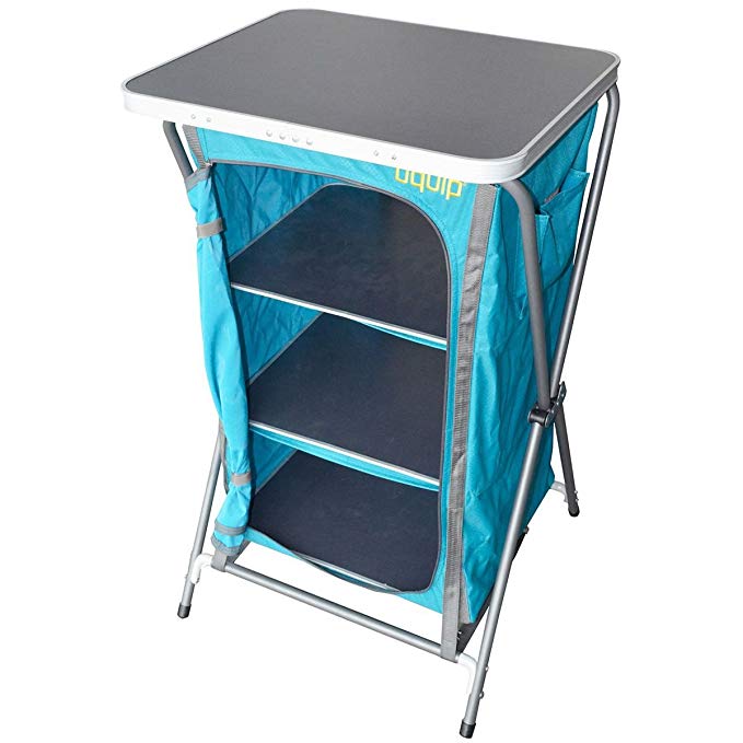 Uquip Pop-Up Cupboard Charly with Carrying Case - Petrol Blue