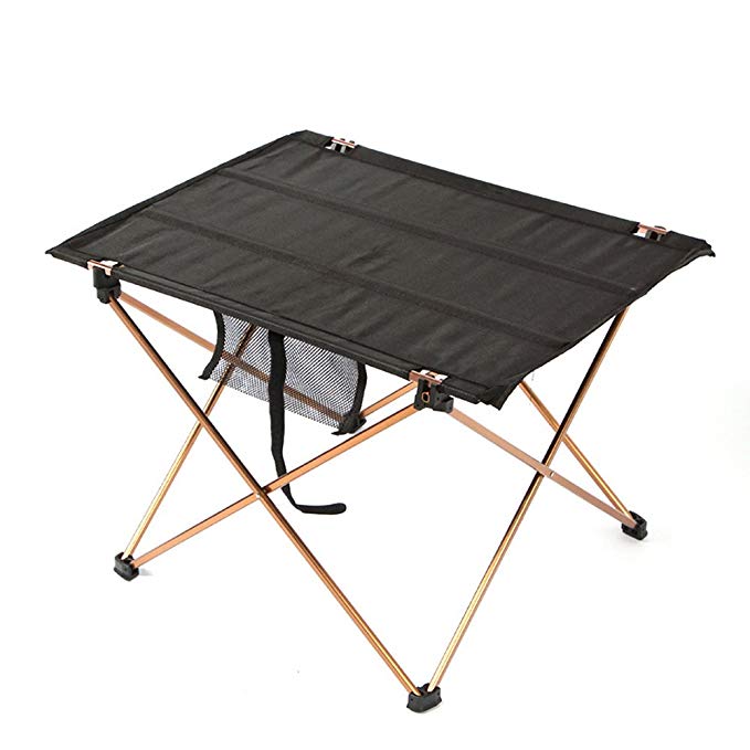 Ezyoutdoor Adjustable Folding Utility Table Oxford fabric Portable Lightweight Camping Picnic Table Outdoor With Carrying Bag