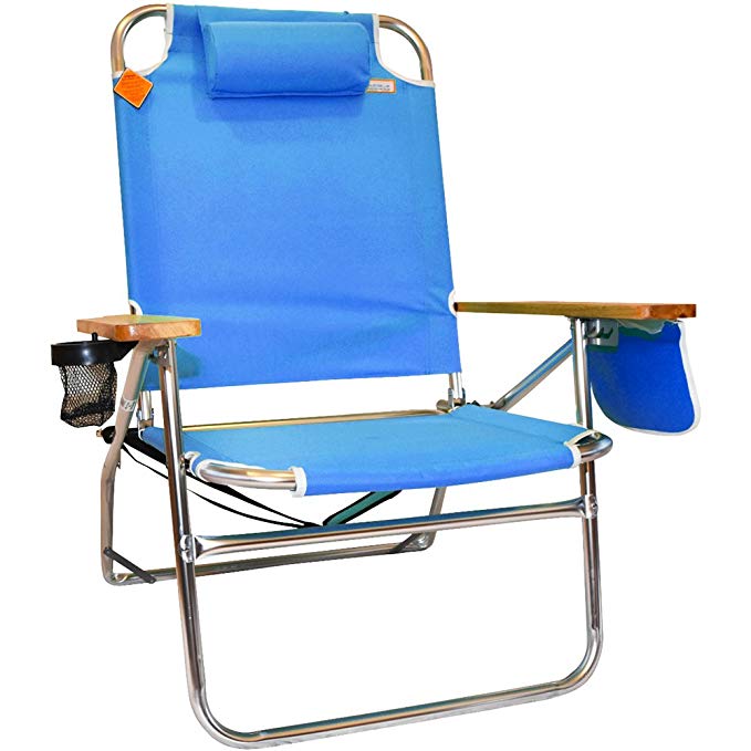 Big Jumbo Heavy Duty Aluminum Beach Chair (500Lbs. Max Load) w/Beach Tote Bag Included