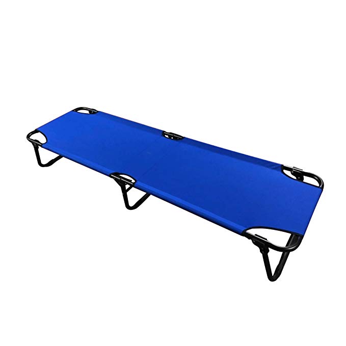 ALEKO FCB-BL Fold Up Portable Camping Cot for Camping Hiking Hunting Easy Set Up Blue