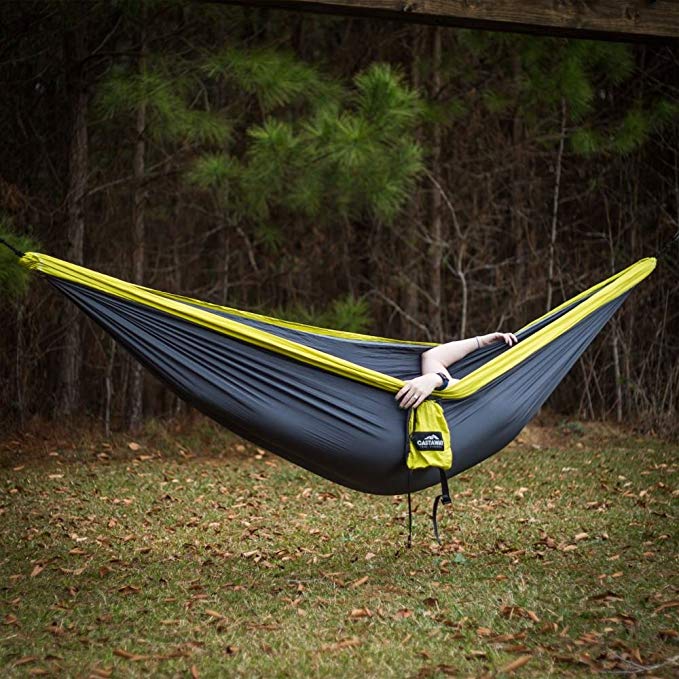 Castaway Hammocks Double Travel Hammock - Lime/Charcoal