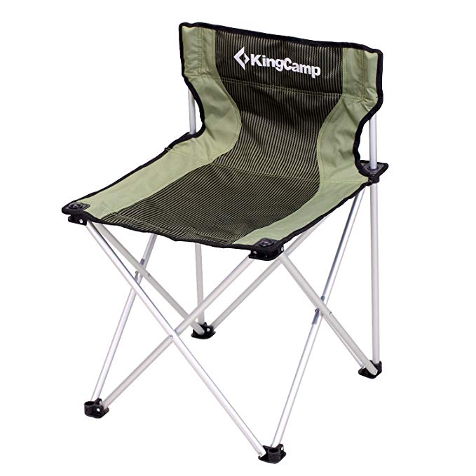 KingCamp Folding Camp Quad Chair Aluminum Frame Padded Oversized Light Weight Heavy Duty Portable Stable Camping Picnic Backpacking Outdoor Home Carry Bag