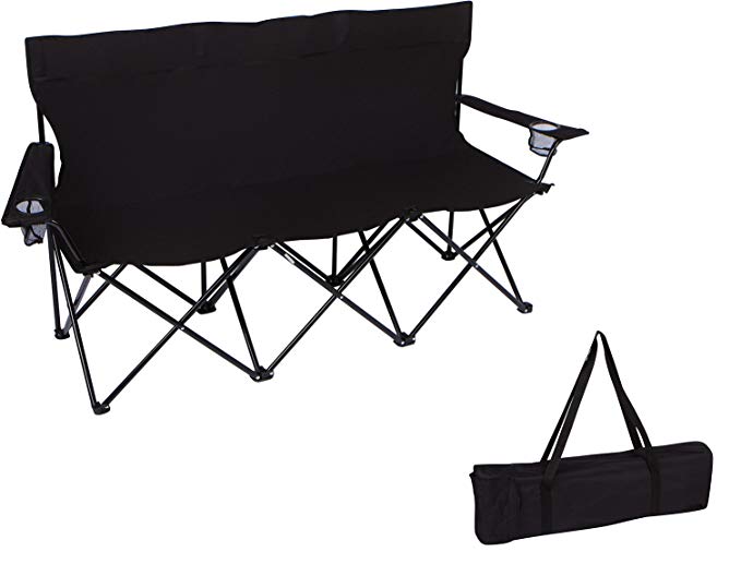 Triple Style Tri Camp Chair with Steel Frame by Trademark Innovations