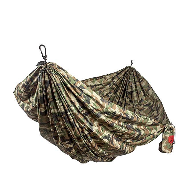 Grand Trunk Double Parachute Nylon Print Hammock with Carabiners and Hanging Kit