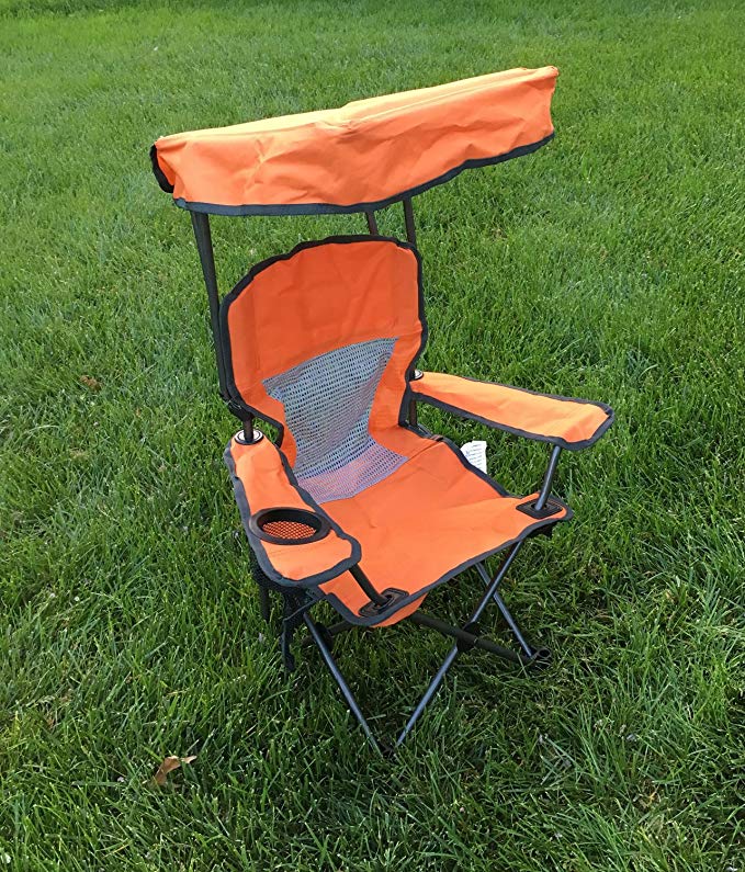 Westfield Outdoor Kid's Folding Chair with Canopy and Durable Carry Bag Orange