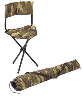 Camo Collapsible Stool W/back