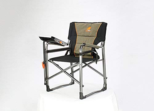 OzTent Gecko Camping Chair with Lumbar Support and Swivel Table