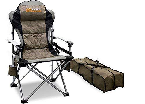 OzTent King Kokoda Camping Outdoor Chair with Lumbar Support