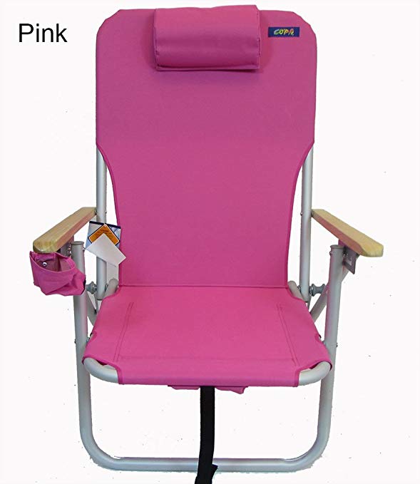 Everywhere Chair COPA 4 Position Aluminum Folding Backpack Chair (Pink)