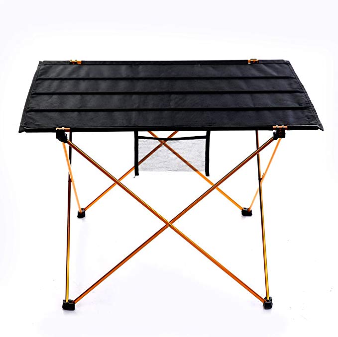 Ju&Ju Outdoor Ultralight Portable Folding Desk Aluminum Alloy Table for Fishing Picnic Durable Folding Table with Carrying Bag