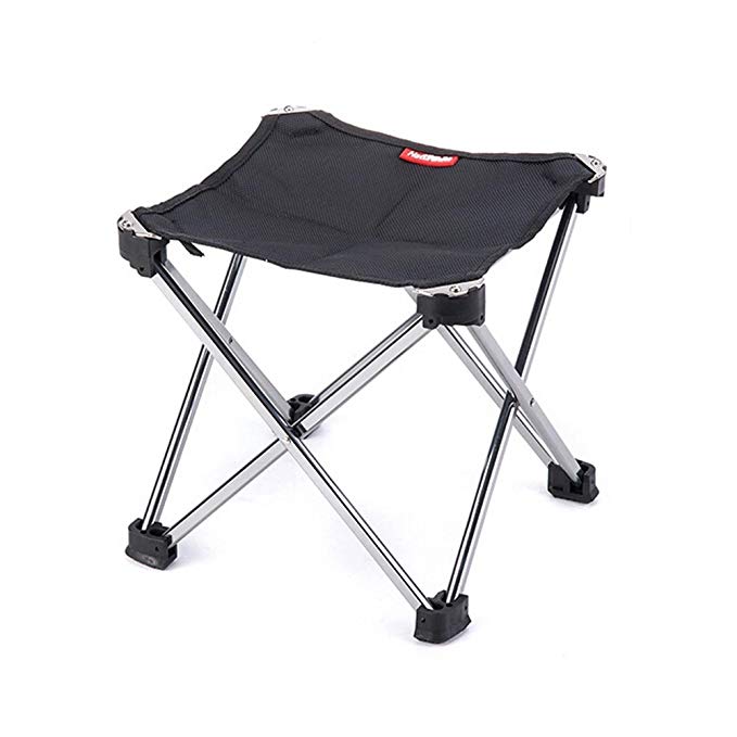 Kids Sport Folding Stool Portable Stool Camping Fishing (9x9x8 Inches) Black