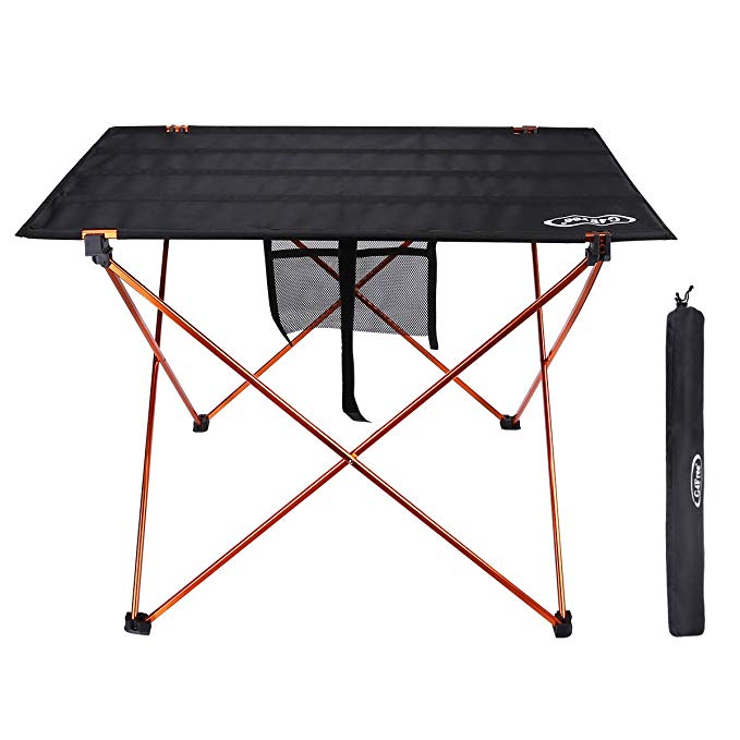 G4Free Ultralight Portable Folding Table Compact Roll Up Tables with Carrying Bag for Outdoor Camping Hiking Picnic