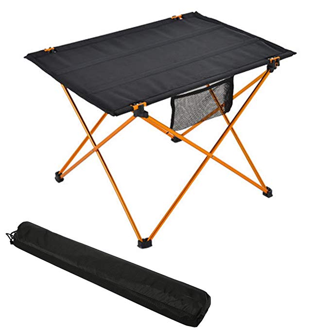 Folding Camp Table Portable Compact Lightweight Folding Roll-up Table in a Bag – Small, Light, and Easy to Carry for Camp, Beach, Outdoor (table)