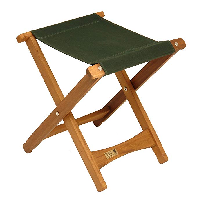 Byer of Maine Pangean Stool, Hardwood Keruing Wood, Hand-Dipped Oil Finish, Easy to Fold and Carry, Perfect for Camping and Tailgating, Matches All Furniture in The Pangean Line