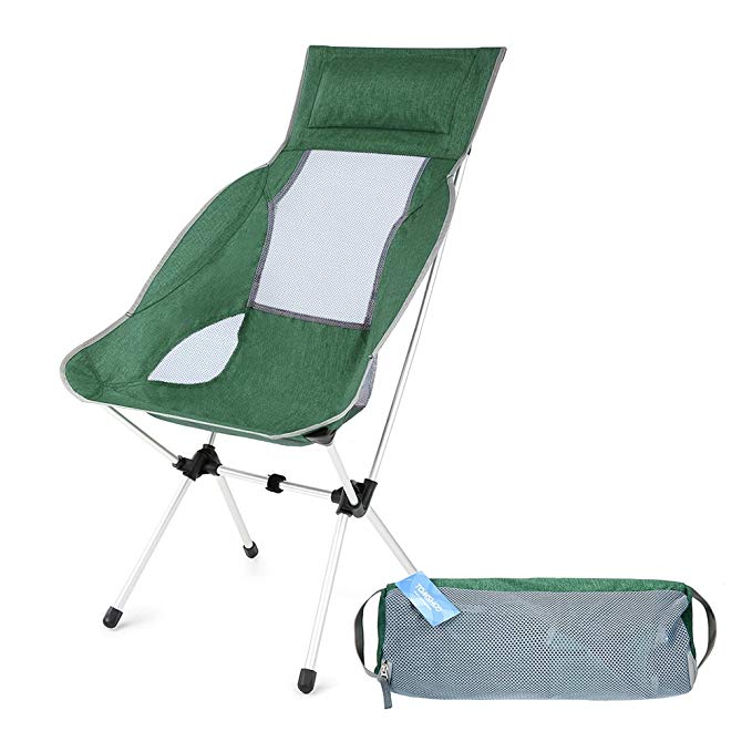 TOMSHOO Folding Chair Ultralight Portable Foldable Lightweight Outdoor Picnic Fishing Camping Backpacking Chairs with Carry Bag