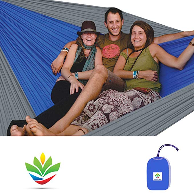 Hammock Bliss Triple - The Largest Portable Hammock on Planet Earth - Best Camping Hammock for Couples, Great for Tall People, Ideal for Families - Integrated Suspension 100