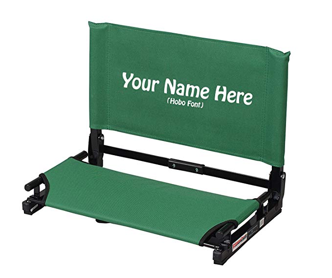 Stadium Chair Personalized Embroidered New Deluxe Wide Gamechanger Bleacher Seat with Optional Arms