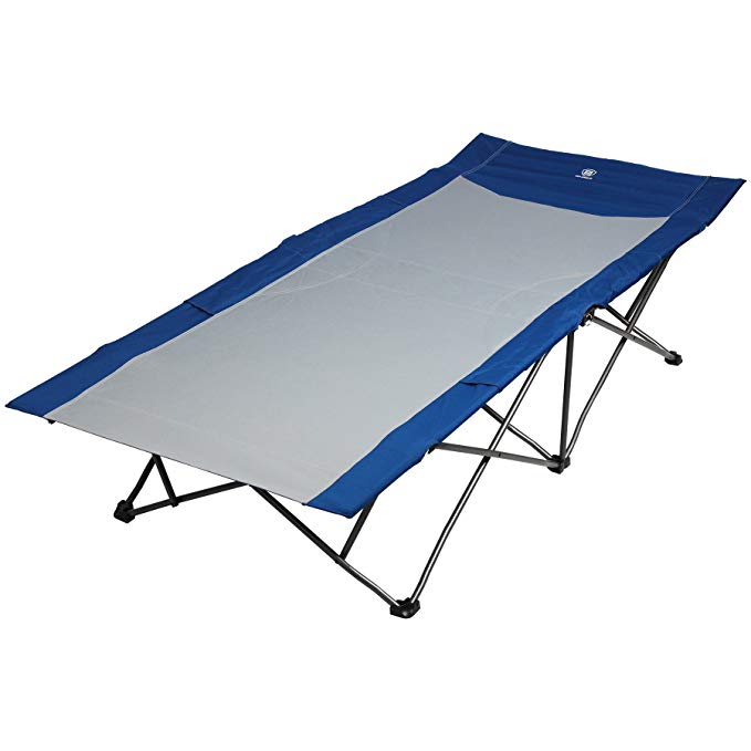 EVER ADVANCED Portable Folding Camp Cot Bed for Adults, Support 300lbs, Storage Bag Included, Extra Wide, 80.75