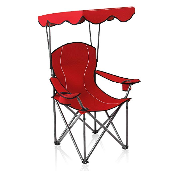 ALPHA CAMP Shade Canopy Chair Folding Camping Chair Support 350 LBS