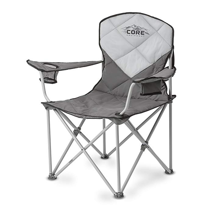 CORE Equipment Folding Padded Quad Chair Carry Bag, Gray