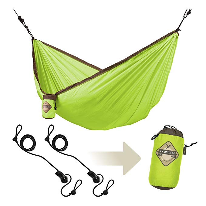 LA SIESTA Colibri - Parachute Silk Single Travel Hammock with Integrated Suspension