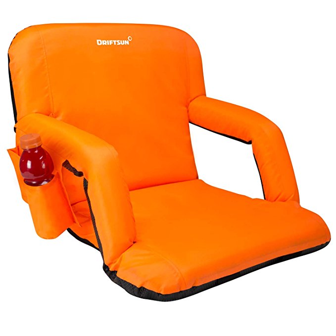 Driftsun Stadium Seat Reclining Bleacher Chair Folding Back/Sport Chair Reclines Perfect Bleachers Lawns Backyards