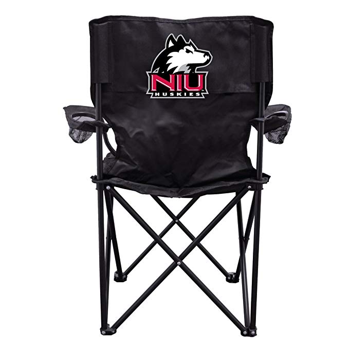 VictoryStore Outdoor Camping Chair - Northern Illinois University Huskies Black Folding Camping Chair with Carry Bag