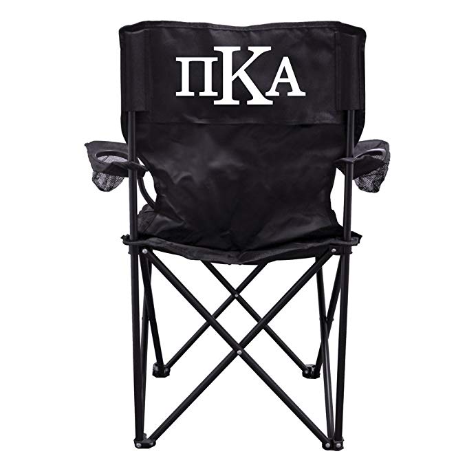 VictoryStore Outdoor Camping Chair - Pi Kappa Alpha Black Folding Camping Chair with Carry Bag