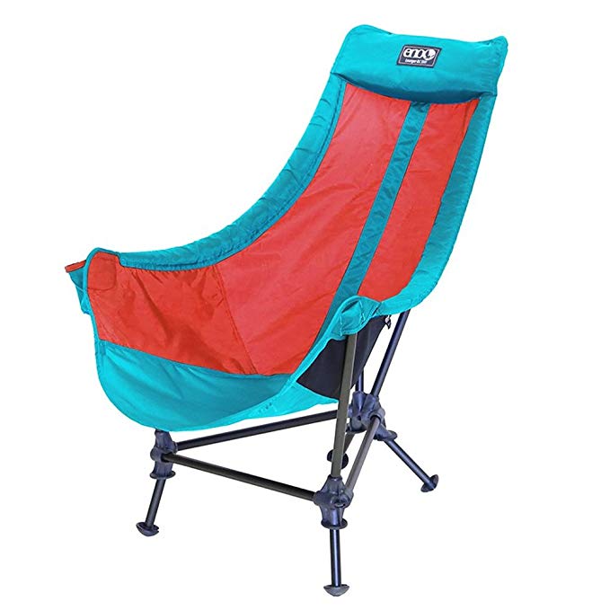 Eagles Nest Outfitters ENO Lounger DL Camping Chair, Outdoor Lounge Chair, Aqua/Red