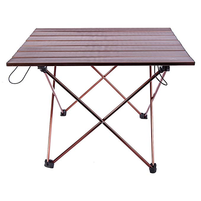 Himal Portable Ultralight Folding Aluminum Table Camping Picnic Roll Up Table 22 x 18