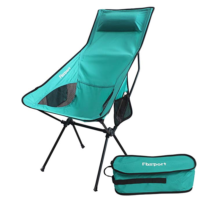 FBSPORT Lightweight Folding Camping Backpack Chair, Compact & Heavy Duty Portable Chairs for Hiking Picnic Beach Camp Backpacking Outdoor Festivals