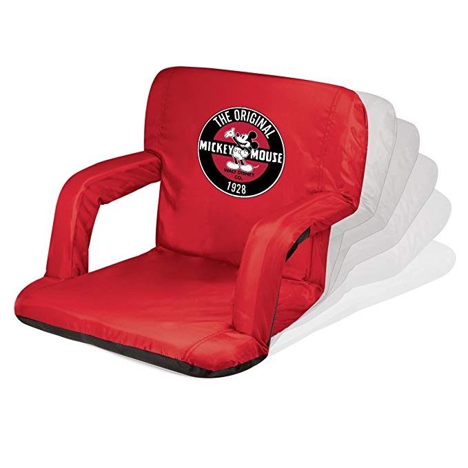 Disney Classics Mickey Mouse Ventura Portable Reclining Stadium Seat, Red