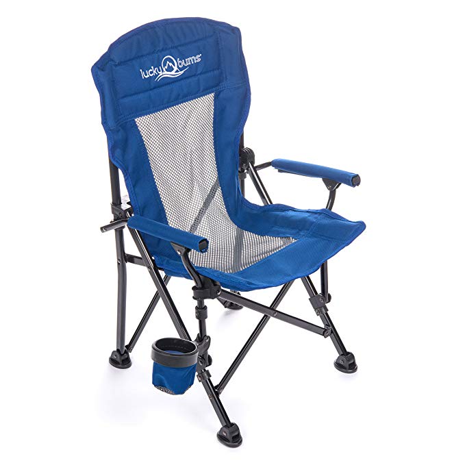 Lucky Bums Youth Folding Arm Chair with Cup Holder