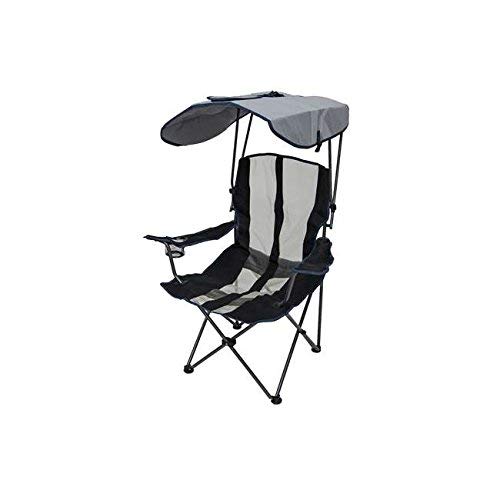 Kelsyus Premium Portable Camping Folding Lawn Chair w/ Canopy, Navy | 80188, with portable folding chair and sun shade, perfect for camping trips, tailgating, watching sporting events from the sidelin