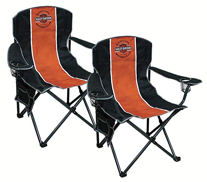 Harley-Davidson Bar & Shield Compact Chair, X-Large Size w/Carry Bag Set of 2