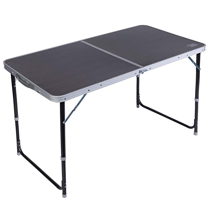 Timber Ridge Adjustable Height Portable Lightweight Folding Utility Outdoor Camping Table