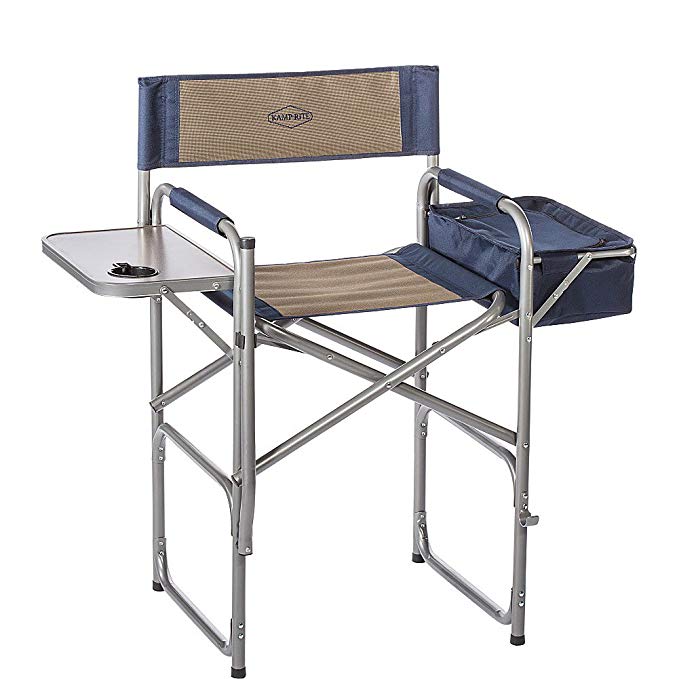 Kamp-Rite High Back Director's Chair with Table & Cooler, Tan