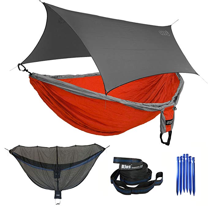 ENO Double Deluxe Hammock OneLink Tent System - Guardian Bug Net, Atlas Strap, and Tarp