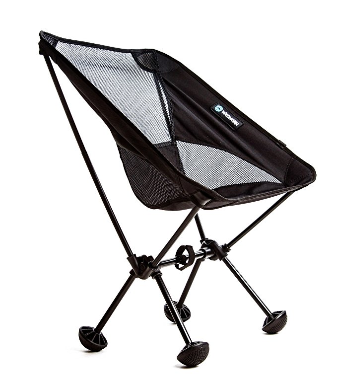 Terralite Portable Camp Chair. Perfect For Camping, Beach, Backpacking & Outdoor Festivals. Compact & Heavy Duty (Supports 350 lbs). Includes TerraGrip Feet- Won’t Sink in the Sand or Mud.