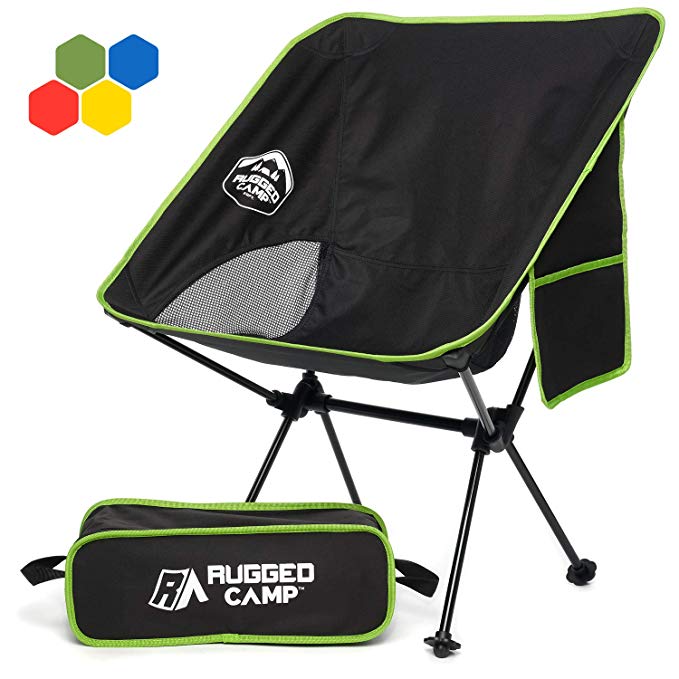 Rugged Camp Versalite Portable Folding Chair - for Camping, Beach, Sporting Events, Festivals - Camping Gear Accessory and Outdoor Folding Chair