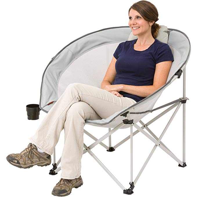 New! Ozark Trail Oversized Cozy Camping Chair includes Carry Bag with Carry Strap