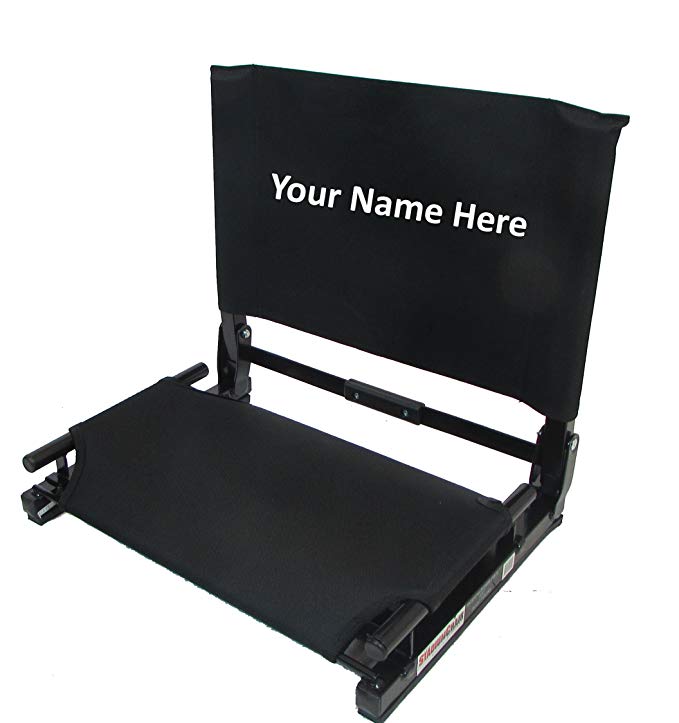 Stadium Chair PERSONALIZED IMPRINTED NEW Gamechanger Bleacher Seat with Optional Arms