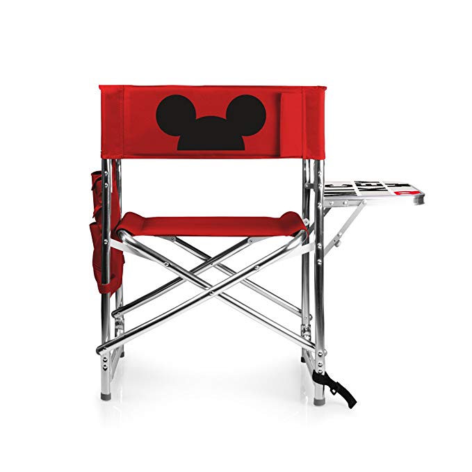 PICNIC TIME Disney Classics Mickey Mouse Portable Folding Sports Chair, Red