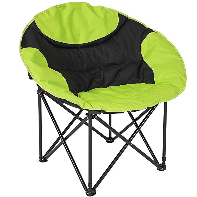 Best Choice Products Folding Lightweight Moon Camping Chair Outdoor Sport