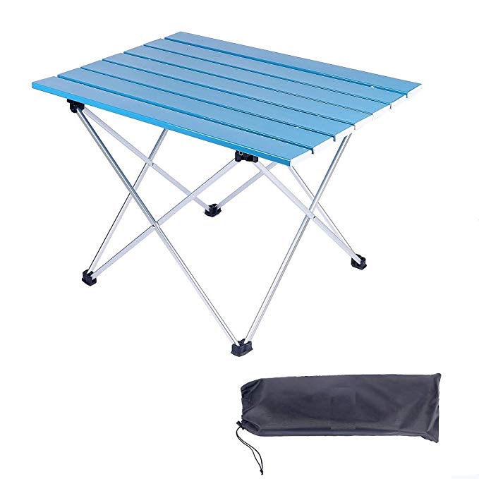 Suncaya Outdoors Portable Aluminum Folding Camping Side Tables with ...